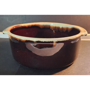 Vintage Pfaltzgraff Gourmet Brown Drip Casserole, No Lid, Lug Handles